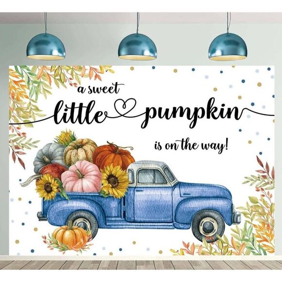 NIP BUTEN FALL THEMED BABY BOY SHOWER BACKDROP - Picture 4 of 6